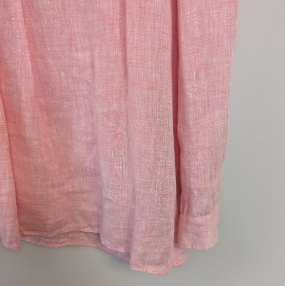 Lafayette 148 Linen Button Peasant Top - Picture 7 of 14